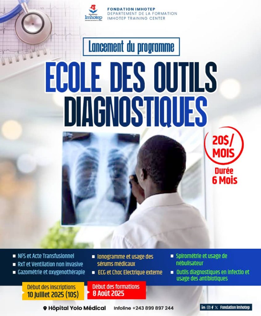 La Fondation Imhotep a procédé au lancement de l’École des Outils Diagnostiques: Une Nouvelle ère pour les Professionnels de Santé
